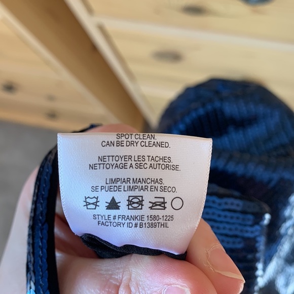 Dress the Population Frankie Plunging Sequin Fringe Midi Dress Size Small - Picture 9 of 9